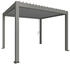 Rahmen: quarzgrau-metallic / Dachlamellen: silber-metallic: Biohort Pergola B 367,5 x T 312 x H 255 cm (Gr. 3,5x3)