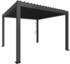 Rahmen: dunkelgrau-metallic / Dachlamellen: dunkelgrau-metallic: Biohort Pergola B 367,5 x T 367,5 x H 255 cm (Gr. 3,5x3,5)