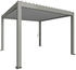 Rahmen: quarzgrau-metallic / Dachlamellen: silber-metallic: Biohort Pergola B 367,5 x T 367,5 x H 255 cm (Gr. 3,5x3,5)