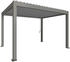 Rahmen: quarzgrau-metallic / Dachlamellen: silber-metallic: Biohort Pergola B 404,5 x T 312 x H 255 cm (Gr. 4x3)