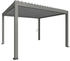 Rahmen: quarzgrau-metallic / Dachlamellen: silber-metallic: Biohort Pergola B 404,5 x T 367,5 x H 255 cm (Gr. 4X3,5)