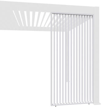 Weide Vertikale Lamellenwand für Weide Pergola 0,93 m weiß Aluminium