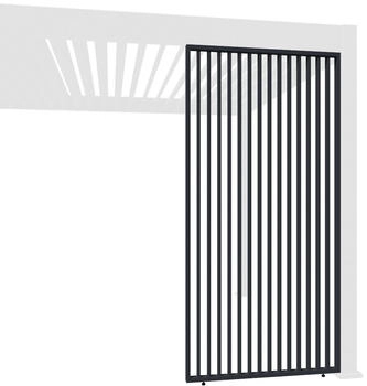 Weide Vertikale Lamellenwand f&uuml;r Weide Pergola 1,23 m anthrazit Aluminium