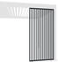 Weide Vertikale Lamellenwand für Weide Pergola 1,23 m anthrazit Aluminium