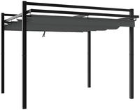 vidaXL Gartenpavillon mit Ausziehbarem Dach Anthrazit 3x3 m Aluminium