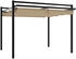 vidaXL Gartenpavillon mit ausziehbarem Dach taupe 3 x 3 m Aluminium