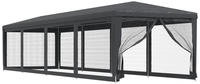 vidaXL Partyzelt mit 10 Mesh-Seitenw&auml;nden Anthrazit 3x12 m HDPE
