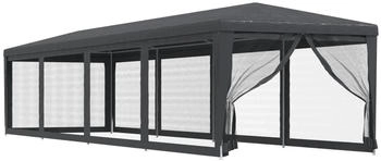 vidaXL Partyzelt mit 10 Mesh-Seitenwänden anthrazit 3 x 12 m HDPE