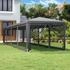 vidaXL Partyzelt mit 10 Mesh-Seitenwänden anthrazit 3 x 12 m HDPE
