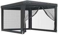 vidaXL Partyzelt mit 4 Mesh-Seitenw&auml;nden Anthrazit 3x4 m HDPE