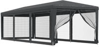 vidaXL Partyzelt mit 8 Mesh-Seitenw&auml;nden Anthrazit 3x9 m HDPE
