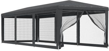 vidaXL Partyzelt mit 8 Mesh-Seitenw&auml;nden anthrazit 3 x 9 m HDPE