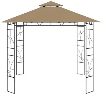vidaXL Pavillon 3 x 3 x 2,7 m taupe 160 g/m²