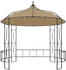 vidaXL Pavillon 300 x 290 cm taupe Rund