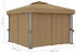vidaXL Pavillon mit Vorhang 3 x 3 m taupe Aluminium