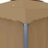 vidaXL Pavillon mit Vorhang 3 x 3 m taupe Aluminium
