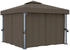 vidaXL Pavillon mit Vorhängen & LED-Lichterkette 3 x 3 m taupe