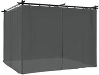 Vidaxl Gazebo With Curtains Anthracite 3x3 M Steel