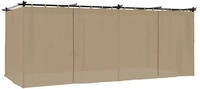 vidaXL Pavillon mit Vorh&auml;ngen Taupe 6x3 m Stahl