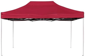 vidaXL Profi-Partyzelt faltbar Aluminium 4,5 x 3 m weißrot