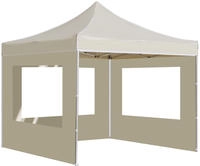 vidaXL Profi-Partyzelt Faltbar mit W&auml;nden Aluminium 3x3 m Creme