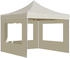 vidaXL Profi-Partyzelt faltbar mit Wänden Aluminium 3 x 3 m creme