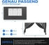 Tronitechnik 24MOVE Pavillon Seitenteile 2er-Set 2 x 3 m mit Fenster & Reißverschluss grau