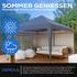 Tronitechnik 24MOVE Pavillon Seitenteile 2er-Set 2 x 3 m mit Fenster & Reißverschluss grau
