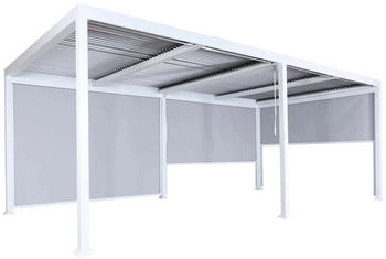MCW Alu Pergola L41 mit 3 x Seitenwand weiß 3 x 6 m