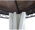 MCW Hardtop Pergola C77 Garten Pavillon Kunststoff-Dach Seitenwand Alu hellgrau 3 x 3 m