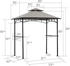 Sunjoy Grill-Pavillon Linas Stoff 244 x 152 cm grau
