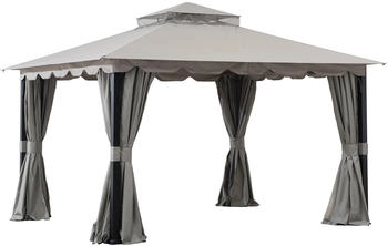 Sunjoy Gazebo Stoj Stoff 336 x 402 cm grau