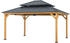 Sunjoy Gazebo Trivor Zedernholz 390 x 450 cm anthrazit