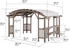 Sunjoy Pergola Dajti Zedernholz 427 x 305 cm grau
