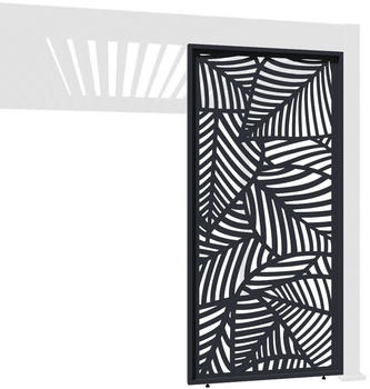 Weide Dekorative Aluminium Wand für Weide Pergola 0,93 m Blattdesign anthrazit