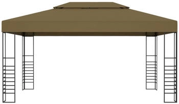 vidaXL Pavillon 3 x 4 m taupe 180 g/m² Stoff