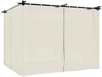 vidaXL Pavillon mit Vorh&auml;ngen Creme 3x3 m Stahl