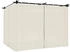 vidaXL Pavillon mit Vorhängen creme 3 x 3 m Stahl