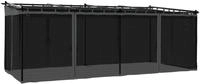 vidaXL 4003915, vidaXL Pavillon mit Netzw&auml;nden Anthrazit 6x3 m Stahl Grau
