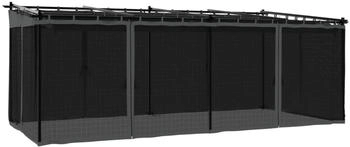 vidaXL Pavillon mit Netzwänden anthrazit 6 x 3 m Stahl
