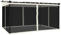 vidaXL Pavillon mit Netzw&auml;nden Creme 4x3 m Stahl