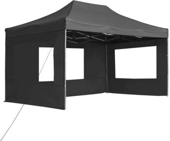 vidaXL Profi-Partyzelt faltbar mit Wänden Aluminium 4,5 x 3 m anthrazit