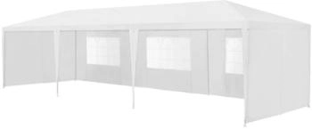 casa.pro Partyzelt Kunststoff/Metall 900 x 255 x 300 cm wei&szlig; (800000651527)