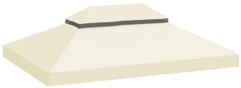 Outsunny Ersatzdach Kunststoff 300 x 100 x 400 cm creme (800000911430)
