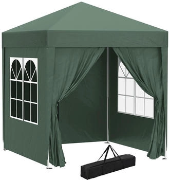 Outsunny Faltpavillon Metall 200 x 240 x 200 cm dunkelgrün (800000742797) Outsunny Faltpavillon Metall 200 x 240 x 200 cm dunkelgrün (800000742797)