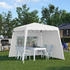 Outsunny Faltpavillon Metall 240 x 250 x 240 cm weiß (800000742811)