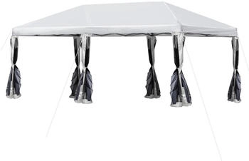 Outsunny Faltpavillon Metall 295 x 250 x 590 cm creme (800000741598)