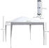 Outsunny Faltpavillon Metall 295 x 255 x 295 cm weiß (800000742815)