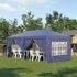 Outsunny Faltpavillon Metall 295 x 270 x 585 cm blau (800000742823)