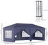 Outsunny Faltpavillon Metall 295 x 270 x 585 cm blau (800000742823)